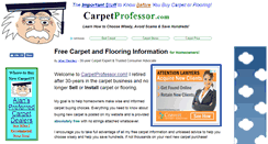 Desktop Screenshot of carpetprofessor.com